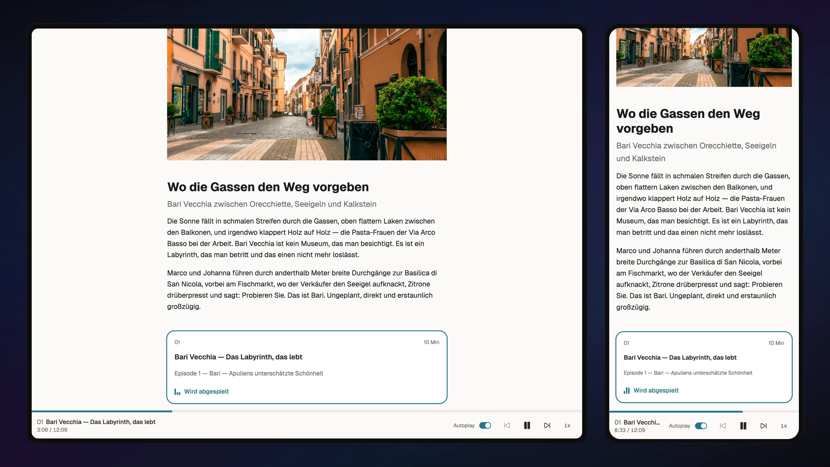 Vertellen Player — Branded audio experience